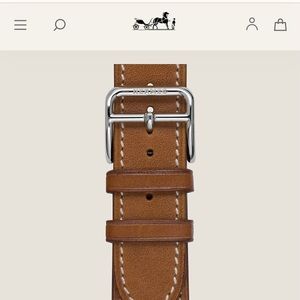 Hermes Apple Watch Band - Leather 41mm Gold Single Tour